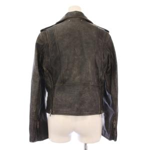 GOLDEN GOOSE ダブルライダースジャケット 裏地ヒョウ柄