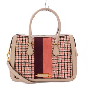 グラマシーレーシングストライププラッドツイルミディアムサッチェル 2WAY ボストンバッグ ハンドバッグ