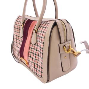 kate spade new york グラマシーレーシングストライププラッドツイルミディアムサッチェル 2WAY ボストンバッグ ハンドバッグ