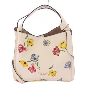 ノットチューリップトスエンベリッシュミディアムクロスボディトート 2WAY ハンドバッグ ショルダーバッグ