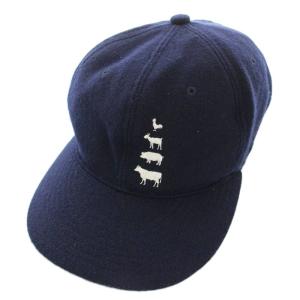 B.A. Cap MTR-1417 アニマル ウール混 キャップ M ネイビー 紺 /G