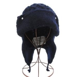 Mountain Research 耳当て付きニット帽 KNIT GOOFY 帽子 ビーニー ウール 紺 ネイビー /GV