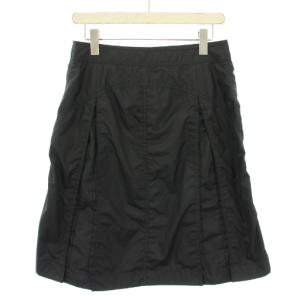 ISSEY MIYAKE フレアスカート ひざ丈 ジップフライ ワンカラー 2 黒 ブラック /BB