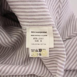 Mountain Research ボタンダウンシャツ カジュアル プルオーバー 長袖 レギュラーカラー ハーフボタン アニマル刺繍 ストライプ柄