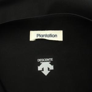 plantation DESCENTE パッカブルタフタジャケット アウター ショート丈 ストレッチ 無地 ワンカラー M 黒