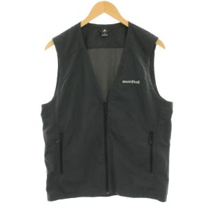 O.D.Vネックベスト ナイロン ジップアップ 裏地メッシュ M ダークグレー 1103303 /HN