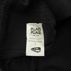 PLEATS PLEASE ISSEY MIYAKE イッセイミヤケ レギンス トレンカ イージー ウエストゴム ストレッチ ストライプ柄 5 黒 ブラック