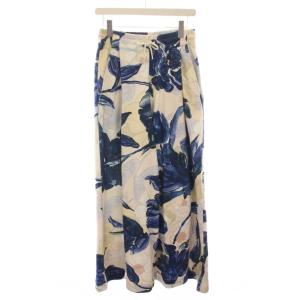 24AW Loose sweatpants 花柄 S ベージュ ブルー