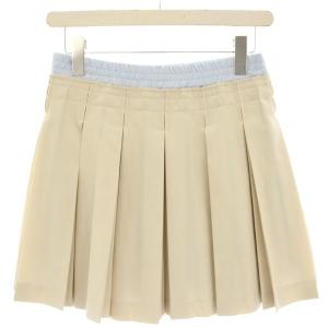 25SS プリーツスカショーパン キュロット ショートパンツ イージー F ベージュ 水色 ライトブルー