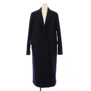 チェスターコート アウター ロング丈 ウール 1 紺 ネイビー /BB