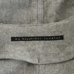 my beautiful landlet マイ ビューティフル ランドレット トワルブルゾン ジャケット ノーカラー カットオフ ウール 1 グレー WM06-BZ182062 /AN15