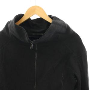 Yohji Yamamoto スタンドカラージャケット ジップアップ ブルゾン ウール サイドホール 1 黒 ブラック /HN