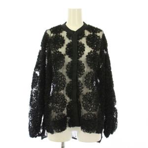 25SS Embroidery Lace Blouse エンブロイダリーレースブラウス シャツ 長袖 バンドカラー