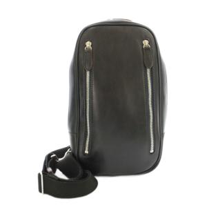 DEUX MONCX スリングバッグ ボディバッグ ショルダーバッグ レザー ダークブラウン 152297