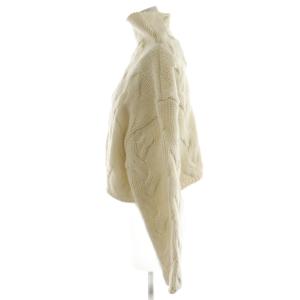 Spick&Span ニット セーター 長袖 ケーブル編み ハイネック アルパカ混 F 白 ホワイト 19-080-200-4810-4-0