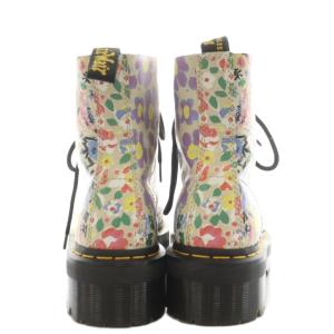Dr.Martens sinclair ジャングル ショートブーツ レースアップ 花柄 レザー UK6 マルチカラー ベージュ
