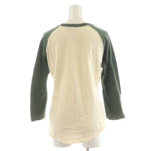 HYSTERIC GLAMOUR カットソー 長袖 ロゴ コットン F ベージュ 緑 グリーン 2CL-9200 /AN42