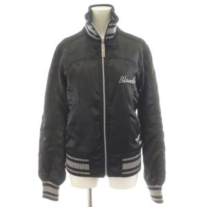ブルゾン ジャケット ジップアップ ロゴ 刺繍 中綿 F 黒 ブラック 3AJ-2620 /AN56