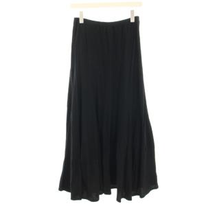 Framework 切替カットソースカート フレアスカート マキシ ロング 黒 ブラック 23060220303020 /HN