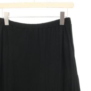 Framework 切替カットソースカート フレアスカート マキシ ロング 黒 ブラック 23060220303020 /HN