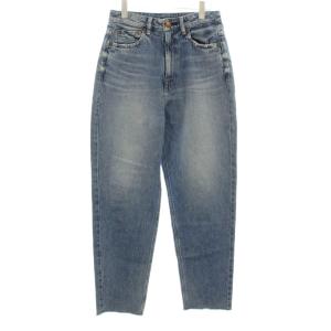 Blues ブルーズ ルーズテーパードワイドデニムパンツ ジーンズ ジップフライ USED加工 カットオフ