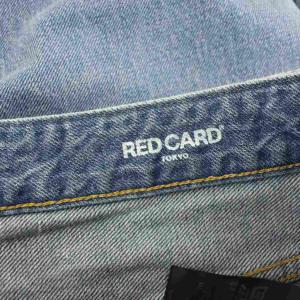 RED CARD Blues ブルーズ ルーズテーパードワイドデニムパンツ ジーンズ ジップフライ USED加工 カットオフ