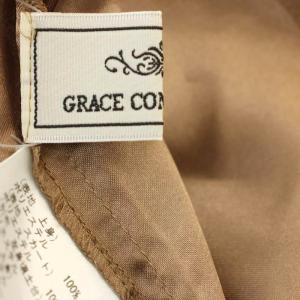 GRACE CONTINENTAL ドレープ ワンピース ドレス ミニ ラインストーン 38 ベージュ 13235016 /G
