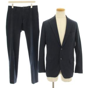 シングルスーツ セットアップ 上下 テーラードジャケット パンツ ジップフライ 38 W78 紺 ネイビー