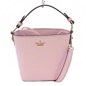 2WAY ハンドバッグ ワンハンドル ショルダーバッグ レザー ロゴ ワンカラー ピンク /BB