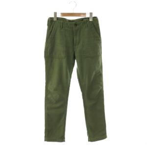 パンツ スラックス テーパード ジッパーフライ コットン S カーキ /NR