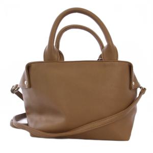 ScoLar ショルダーバッグ ハンドバッグ 2WAY レザー 茶 /BM