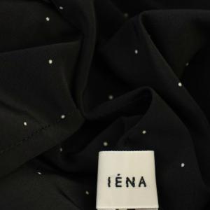 IENA 25SS ドットサッシュワンピース 25040900927110 ロング ワンピース 水玉 長袖 F 黒