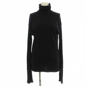 タートルネック ニット 22-070-500-7070 ウール 長袖 F 黒 ブラック /G