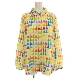 トライアングルモチーフ カットソーブラウス GJBDE-35170 シャツ 長袖 総柄 40 マルチカラー