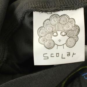 ScoLar プルオーバー パーカー プリント 長袖 M グレー /G