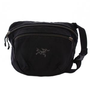 ショルダーバッグ ロゴ刺繍 ナイロン ブラック /BM