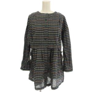 カラフルドビーチェックチュニックブラウス GJBCP-47180 シャツ 40 ネイビー 紺 /G