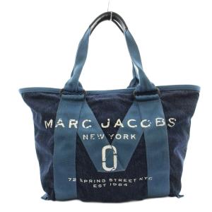 デニム トートバッグ ロゴ キャンバス ハンドバッグ インディゴ ネイビー M0011124 /G