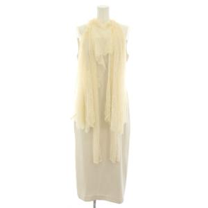 23SS レースケープドレス Lace Cape Dress ワンピース ひざ丈 ノースリーブ 花柄レース
