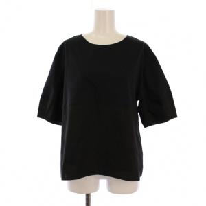 25AW シルエットスムースコンビ バックフレア カットソー 半袖 クルーネック 38 黒 KKWOGA0133