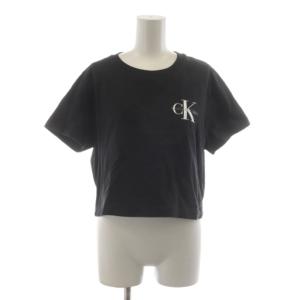 モノロゴクロップドTシャツ カットソー 半袖 M 黒 ブラック 47AB806 /RR