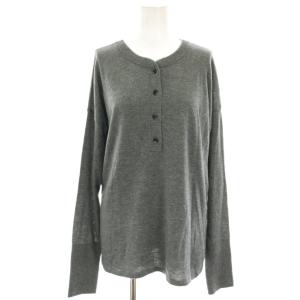 ウォッシャブル2WAYヘンリープルオーバー ニット カットソー ウール混 長袖 グレー 24080400358030