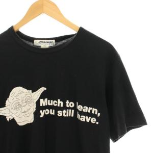 COMME des GARCONS SHIRT スターウォーズ STAR WARS ヨーダ Tシャツ カットソー プリント 半袖 L 黒 ブラック  W20118