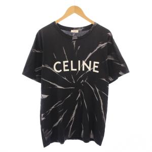 Loose TEE ロゴ プリント タイダイ柄 XS ブラック