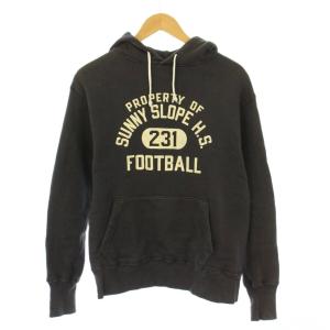 プルオーバーパーカー スウェット 長袖 ロゴ プリント ストレッチ 38 チャコールグレー /BB