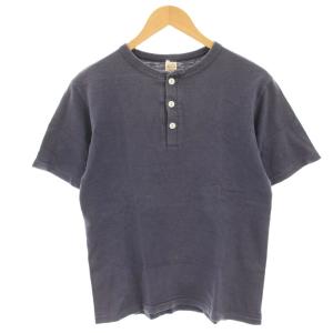 ヘンリーネックTシャツ カットソー 半袖 S 紫 パープル /HN