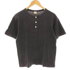 ヘンリーネックTシャツ カットソー 半袖 S チャコールグレー /HN