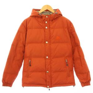 SHIPS JET BLUE ダウンジャケット ナイロン アウター ショート丈 フード ロゴ 刺繍 S