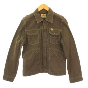 デニムジャケット Gジャン ジージャン アウター ジップアップ ショート丈 M 茶 ブラウン /BB