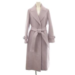 ダブルビーバーテーラーコート ロング ウール ベルト付き 1 ラベンダー 212110-17-050-53-010